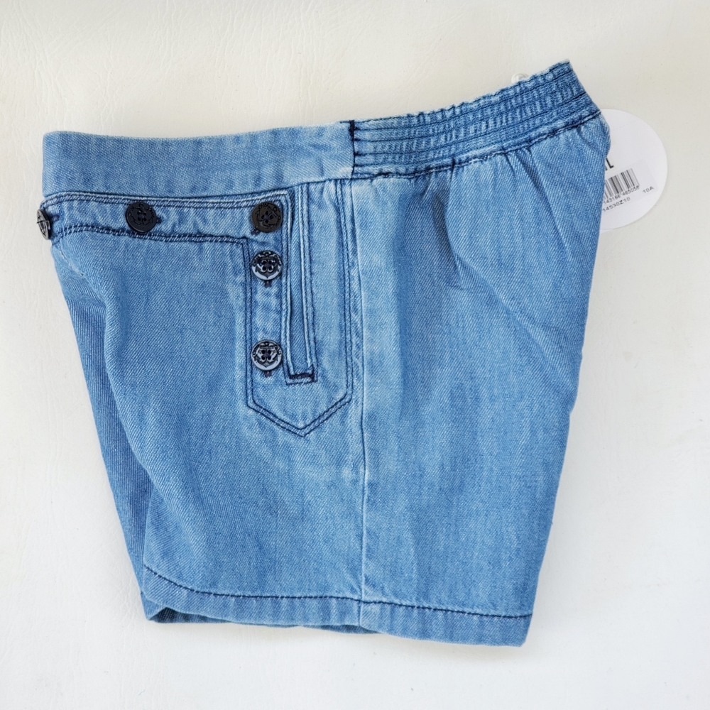 Chloe Kids Pinafore Denim Shorts Size 10 B - Picture 3 of 10